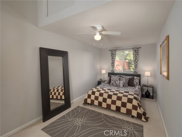 Bedroom 3 - Converted Garage, also includes overhead attic storage.