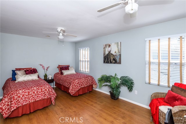 Middle bedroom is substantial with two entrances.  Could accommodate two sets of bunk beds!  Might be possible to divide or great multi-purpose room.