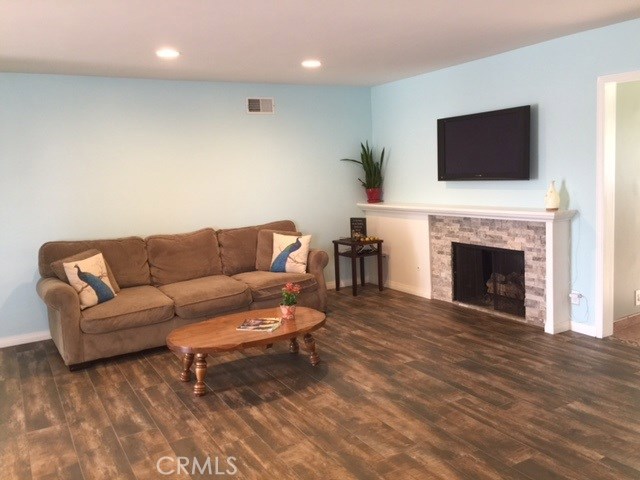 Living room...note the new tile floors. Gorgeous!