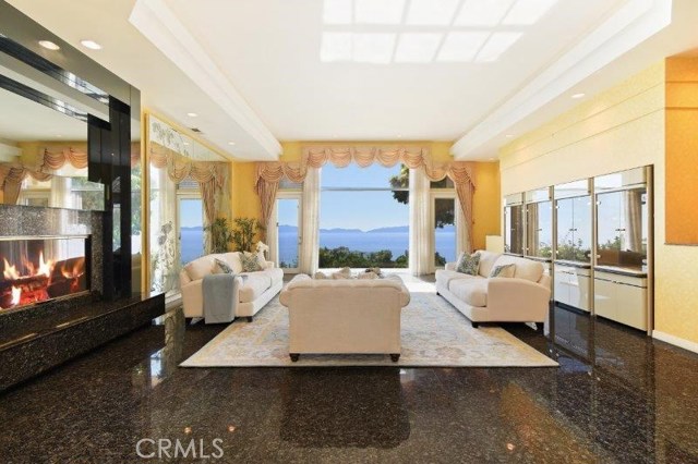 Living Room with Ocean & Catalina Views