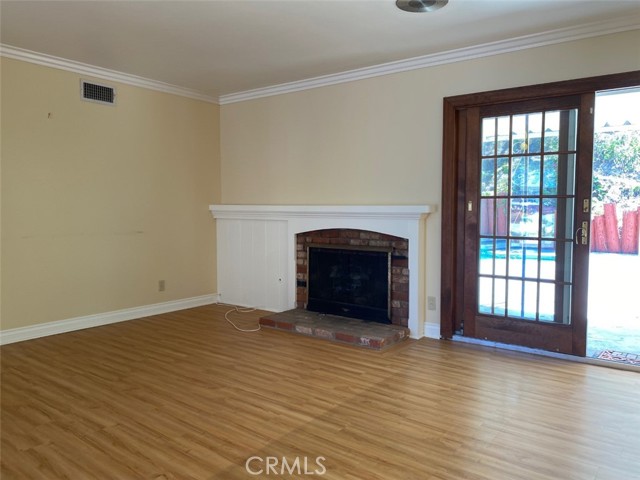 Living room fireplace