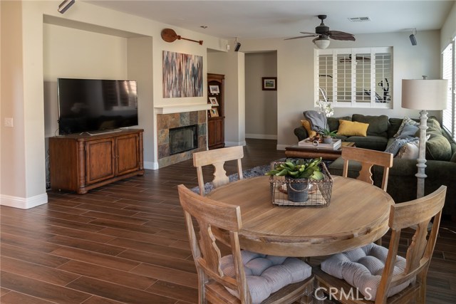 View from kitchen into family room