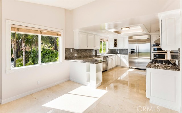 Gorgeous, large gourmet kitchen.