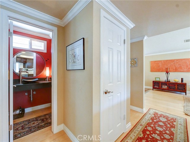 Back down the hall leads to the half bath.