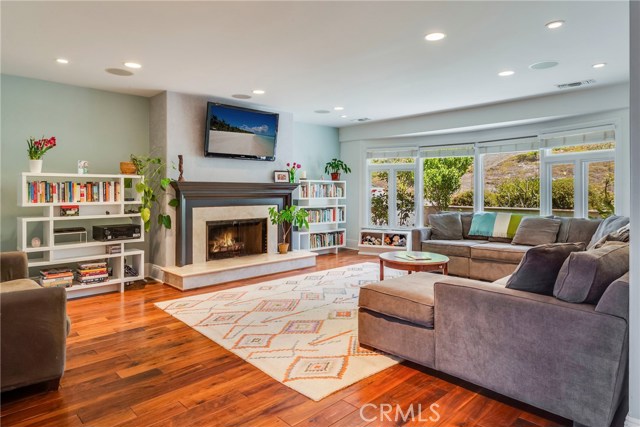 Front family room with bay windows and surround sound