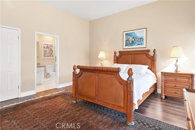 Downstairs Bedroom Suite with walk in closet and room for a sitting area