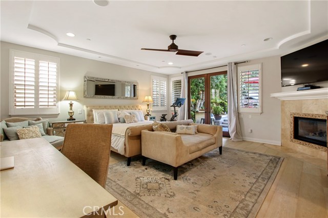 Oversized master suite with backyard access