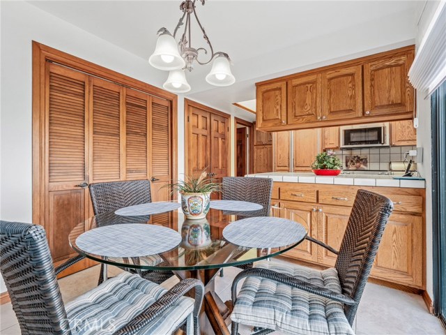 Kitchen eating area - closet behind is washer dryer