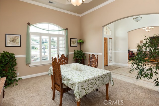 Formal dining room off the entry way.