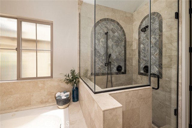 Shower featuring dual shower heads