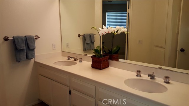 Master bathroom with double sinks