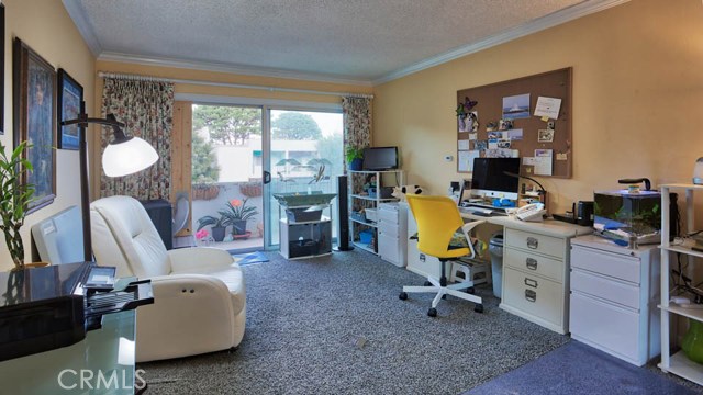 2nd Bedroom set up as office with access to balcony