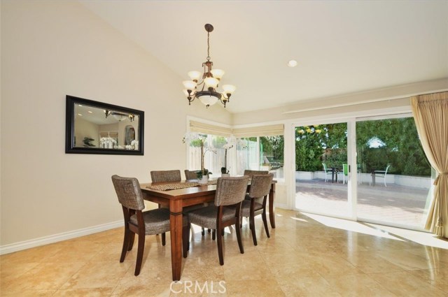 Large Dining Area Opens to Backyard