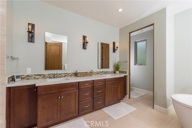 Another view of the beautiful Master bath.  Commode room is beyond.