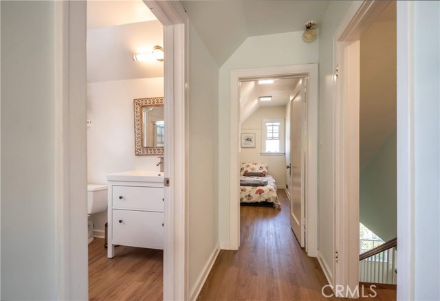Top Level Master Bath & Walk-In Closet (currently being used as bed space)