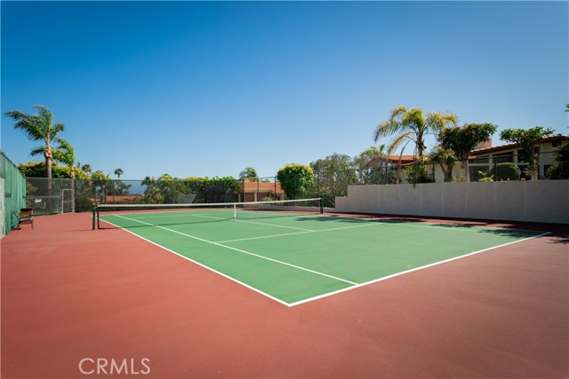 One of two tennis courts available within the community