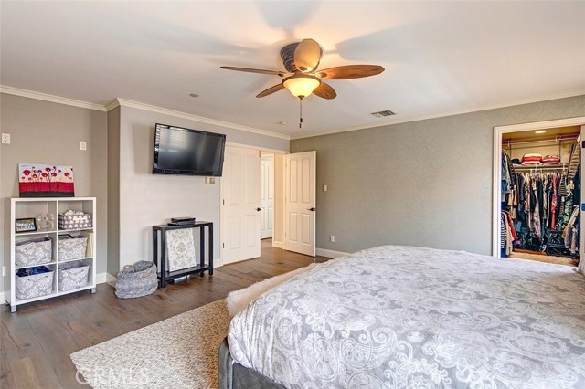 large walk in closet & double door entry