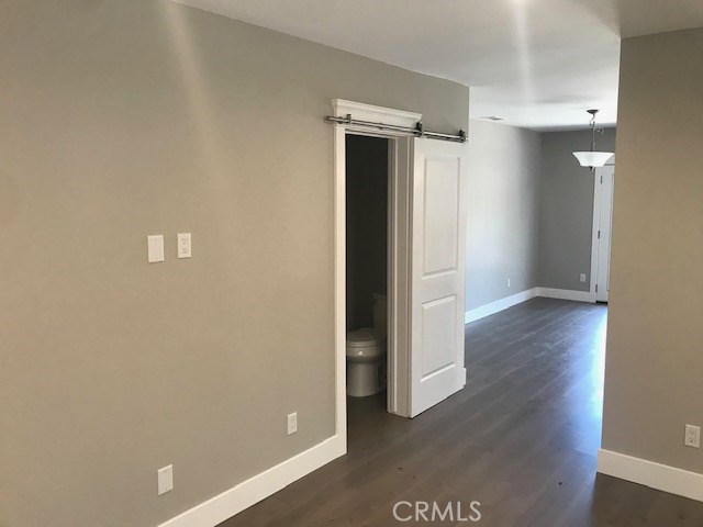 Entry level bathroom and Barn Door.
