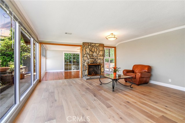 Living room towards bonus room