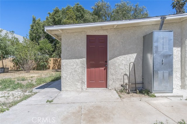 Back door to the backyard