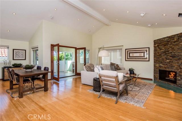 The open floor plan flow is inviting and elegant.