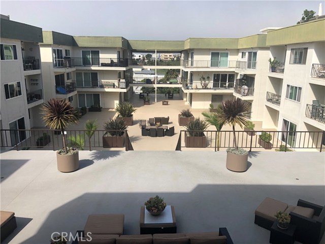 Courtyard view from the unit balcony