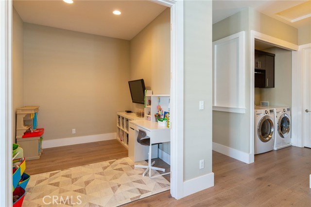 Versatile bonus room, with reach in closet perfect for a playroom or home office.
(French doors are included)