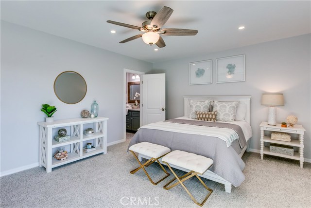 Master bedroom with en-suite bathroom and private balcony