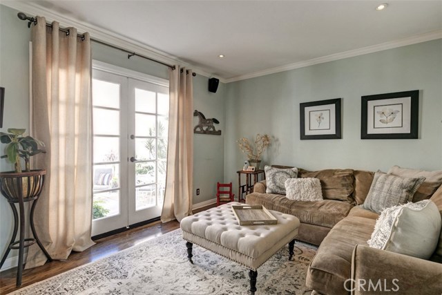 1st floor 4th bedroom/den with french doors leading to the backyard.