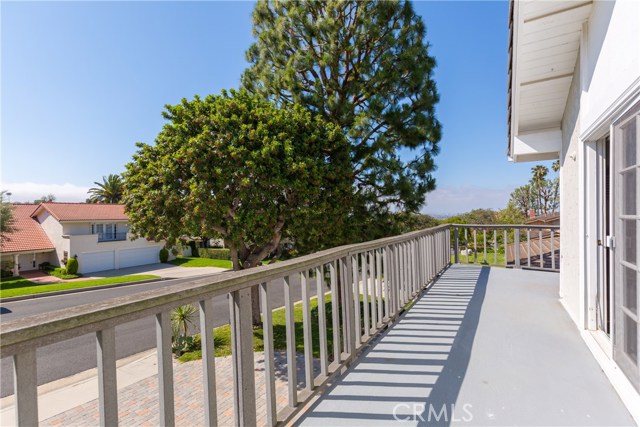 Balcony off of bonus room that has a view of downtown.