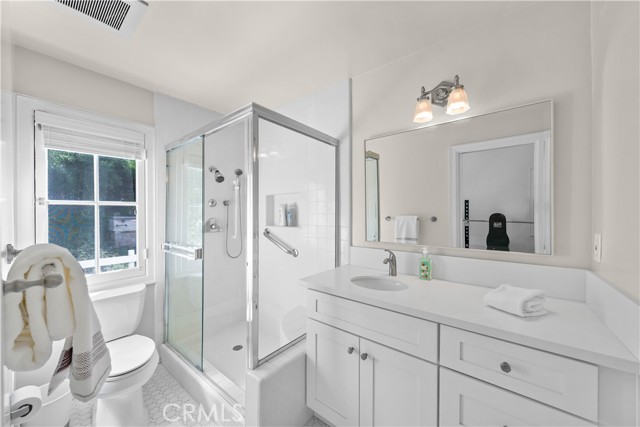 Ensuite Bathroom with new vanity and flooring