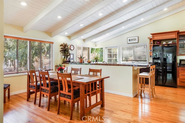 Dining area opened up to the spacious kitchen