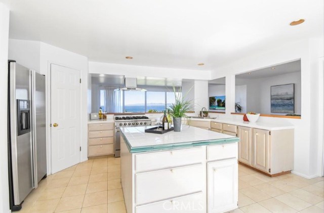 Open View Kitchen with Large Center Island