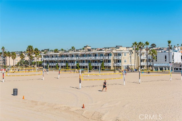 Hermosa Beach is famous for beach Volleyball