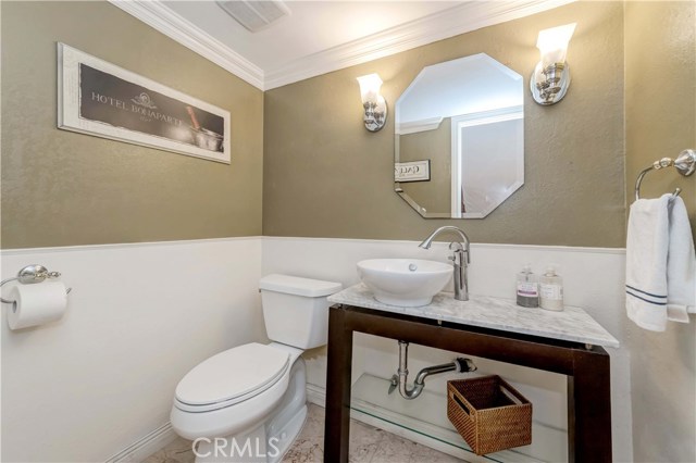 Half bathroom on main level off of livingroom