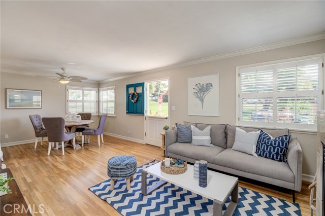Living and dining areas