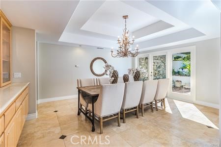 Formal dining room, courtyard with water feature