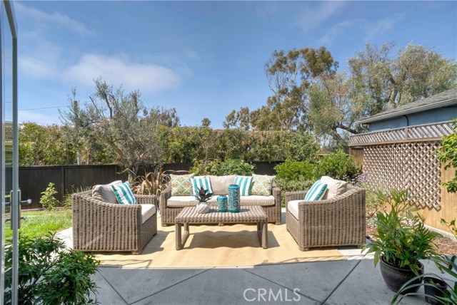 Sitting area in back yard off living room.  A great place to relax at the end of long day.