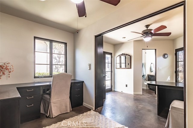 Casita currently with two built-in desks and 3/4 bath