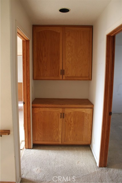 Hallway storage between bedrooms