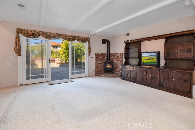 Family Room with Pellet Stove
