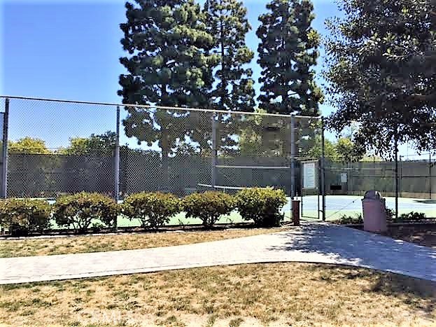 Community tennis court.