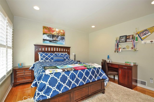 Original Entry Level Master Bedroom with adjoining Bath with Shower