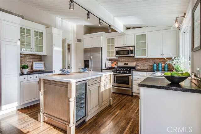 great light comes into this kitchen