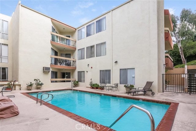 View of the pool area -- gated and private