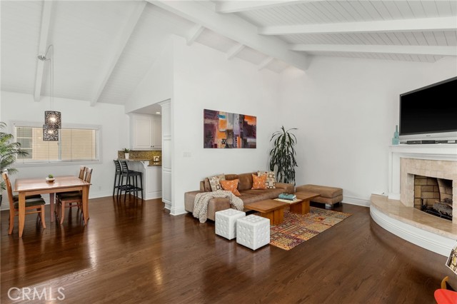 Liiving Room, Dining and peek into kitchen