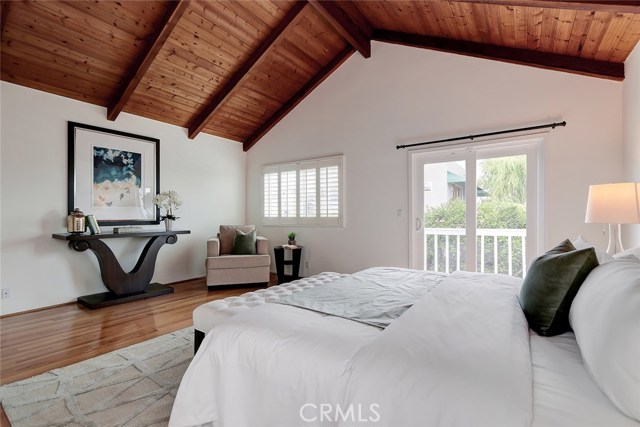 Master suite with balcony