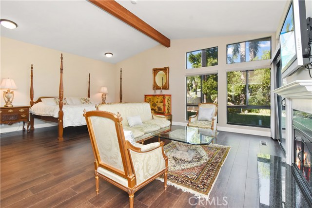 Large Master Suite with sitting area and fireplace