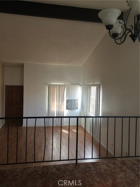 Dining area overlooking living room