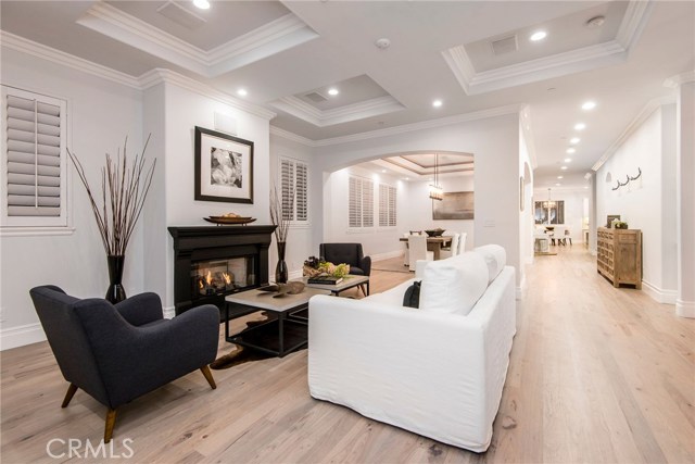 Cathedral style ceiling in one of your two living rooms.